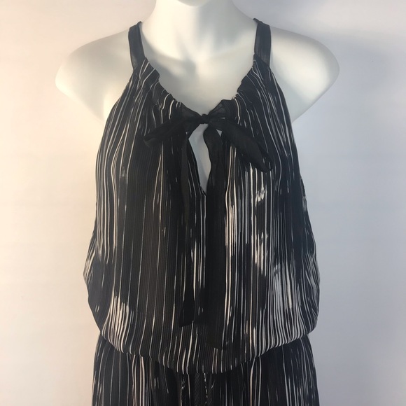 Elie Tahari York Silk Tie Neck Blouson Maxi Dress - Picture 4 of 8